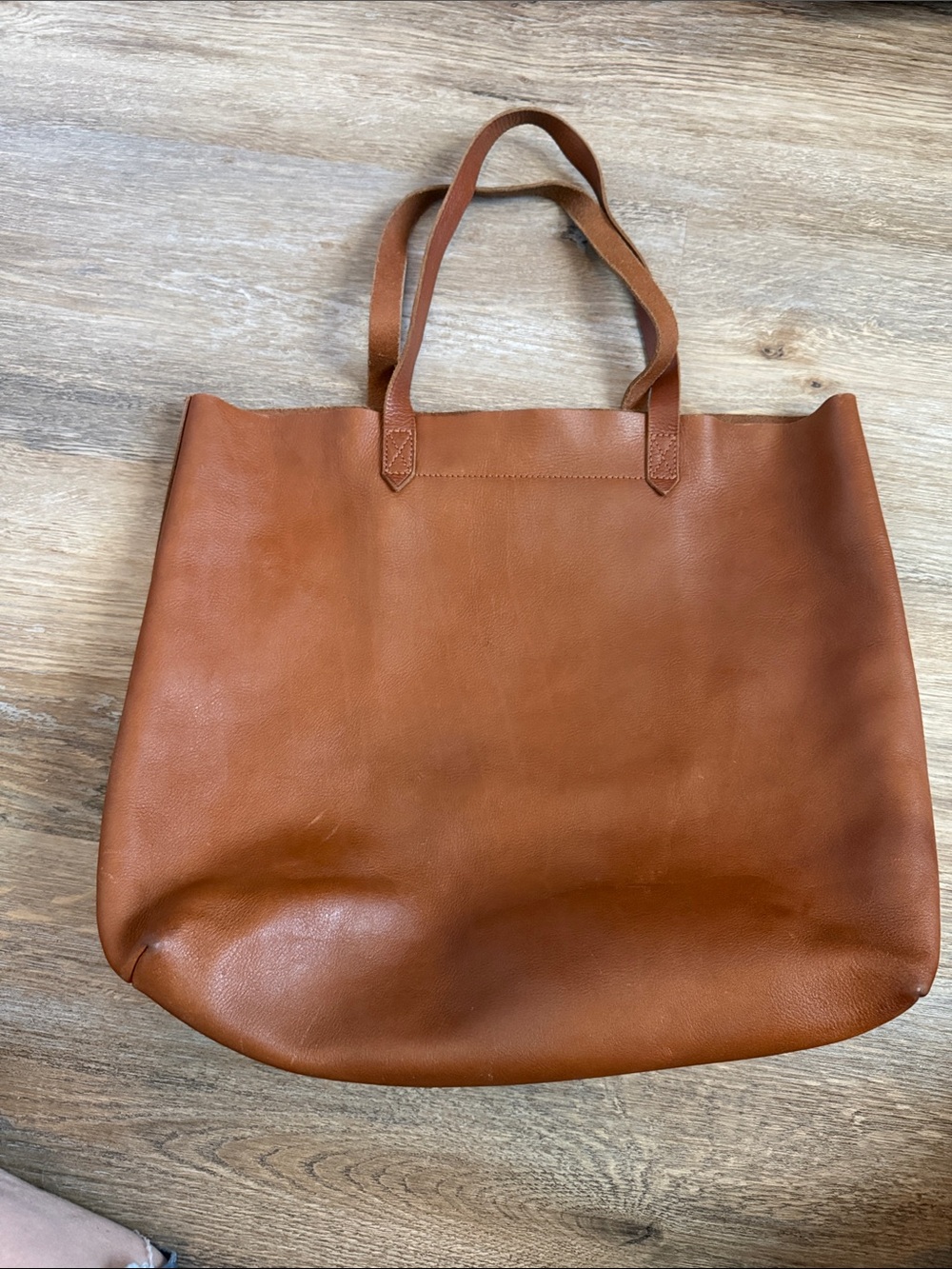 MADEWELL TRANSPORT Leather Tote Bag in Cognac Brown - Shoulder Tote